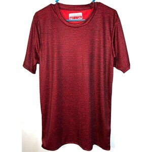 Ultra Performance Red & Black Athletic T-Shirt Large 100% Polyester Youth